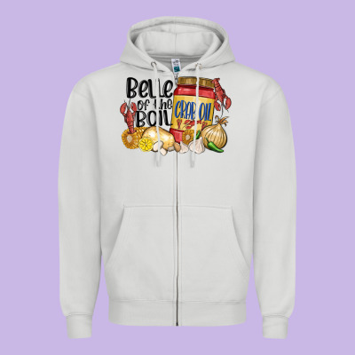 Belle Of The Boil Crab Oil Zipper Hoodie Designed By Maliassmallbusiness