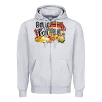 Heather Grey belle of the boil crab oil Zipper Hoodie - MaliasSmallBusiness
