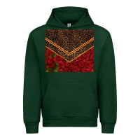 Forest Green red roses with leopard Urban Hoodie - TumblerDesignByShophia