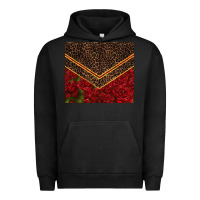 Pigment Black red roses with leopard Urban Hoodie - TumblerDesignByShophia