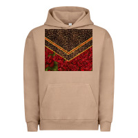 Red Roses With Leopard Urban Hoodie | Teevron