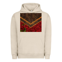 Pigment French Oak red roses with leopard Urban Hoodie - TumblerDesignByShophia