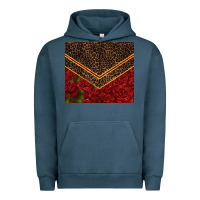 Pigment Midnight Navy red roses with leopard Urban Hoodie - TumblerDesignByShophia