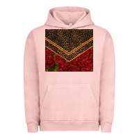 Pigment Salmon red roses with leopard Urban Hoodie - TumblerDesignByShophia