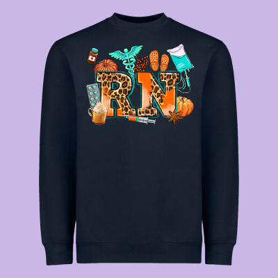 Rn Registered Nurse Heavyweight Sweatshirt Designed By Adodesignshop