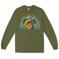 Army Green cowboy boots and hat rainbow Long Sleeve Tee - AdoDesignShop