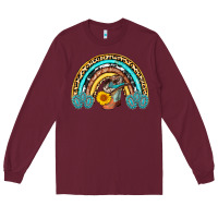 Burgundy cowboy boots and hat rainbow Long Sleeve Tee - AdoDesignShop