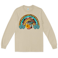 Mushroom cowboy boots and hat rainbow Long Sleeve Tee - AdoDesignShop