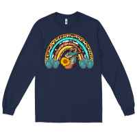 Navy cowboy boots and hat rainbow Long Sleeve Tee - AdoDesignShop