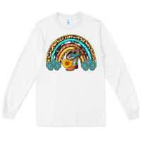 White cowboy boots and hat rainbow Long Sleeve Tee - AdoDesignShop