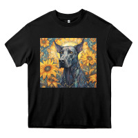 Black great dane Heavy Core Tee - Unal Design