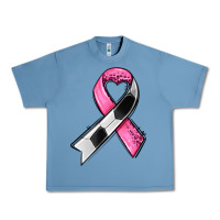 Pebble Blue breast cancer sport ribbons Urban Heavy Tee - AdoDesignShop