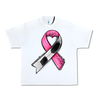 White breast cancer sport ribbons Urban Heavy Tee - AdoDesignShop