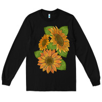 Black sunflowers Long Sleeve Tee - Artiststas