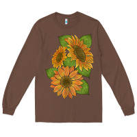Chestnut sunflowers Long Sleeve Tee - Artiststas