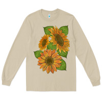 Mushroom sunflowers Long Sleeve Tee - Artiststas