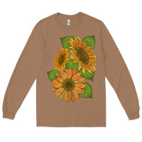 Toasted Coconut sunflowers Long Sleeve Tee - Artiststas