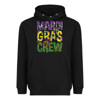 Black Mardi Gras crew Heavyweight Hoodie - BundleAndBundleShop