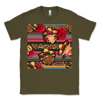 Army Green mexican gnomes seamless pattern Classic Tee - BundleAndBundleShop