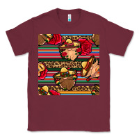 Burgundy mexican gnomes seamless pattern Classic Tee - BundleAndBundleShop