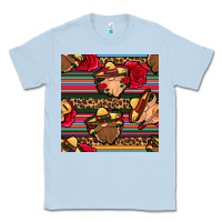 Dusty Blue mexican gnomes seamless pattern Classic Tee - BundleAndBundleShop