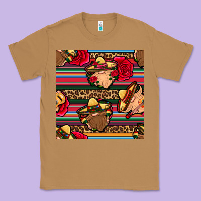 Mexican Gnomes Seamless Pattern Classic Tee Designed By Bundleandbundleshop