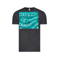 Vintage Black turquoise glitter heart Vintage Tee - JahusDesignShop
