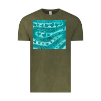 Vintage Olive turquoise glitter heart Vintage Tee - JahusDesignShop