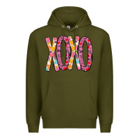 Army Green Valentine Xoxo Premium Hoodie - Bettercallsaul