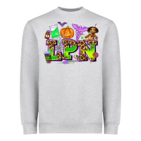 Heather Grey lpn halloween nurse with Heavyweight Sweatshirt - AdoDesignShop