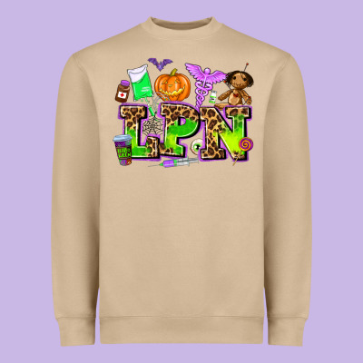 Lpn Halloween Nurse With Heavyweight Sweatshirt Designed By Adodesignshop