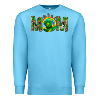 Ocean Blue Western Mom With Shamrock Premium Sweatshirt - BundleAndBundleShop