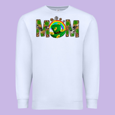 Western Mom With Shamrock Premium Sweatshirt Designed By Bundleandbundleshop