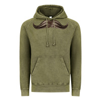 Vintage Olive brown moustache fa element Vintage Hoodie - FaDigitalArtStudio
