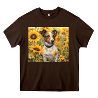 Chocolate Brown jack russel terrier Heavy Core Tee - Unal Design