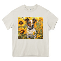Cream jack russel terrier Heavy Core Tee - Unal Design