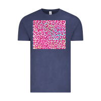 Vintage Denim pink leopard glitter Vintage Tee - JahusDesignShop