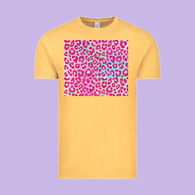 Pink Leopard Glitter Vintage Tee Designed By Jahusdesignshop