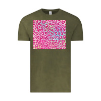 Vintage Olive pink leopard glitter Vintage Tee - JahusDesignShop