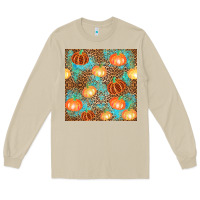 Mushroom plaid fall pumpkin seamless Long Sleeve Tee - AdoDesignShop