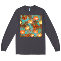 Smoke plaid fall pumpkin seamless Long Sleeve Tee - AdoDesignShop