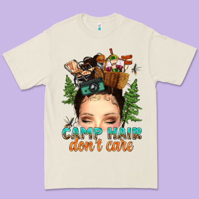 Messy Bun Camp Hair Dont Care Premium Tee Designed By Texasbilliewilder