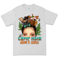 Dove Grey messy bun camp hair dont care Premium Tee - texasbilliewilder