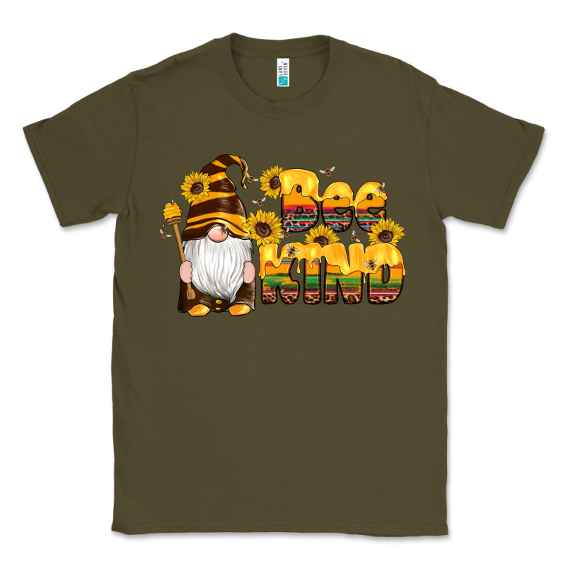 Western Bee Kind Gnomes Bee Honey Sunflowers Leopard Serape Classic Tee by Artiststas | Teevron