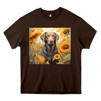 Chocolate Brown labrador retriever Heavy Core Tee - Unal Design