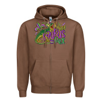 Chestnut mardi saurus rex mardi gras Zipper Hoodie - MaliasSmallBusiness