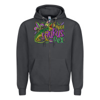 Smoke mardi saurus rex mardi gras Zipper Hoodie - MaliasSmallBusiness