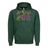 Sports Green mardi saurus rex mardi gras Zipper Hoodie - MaliasSmallBusiness
