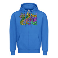 True Royal mardi saurus rex mardi gras Zipper Hoodie - MaliasSmallBusiness