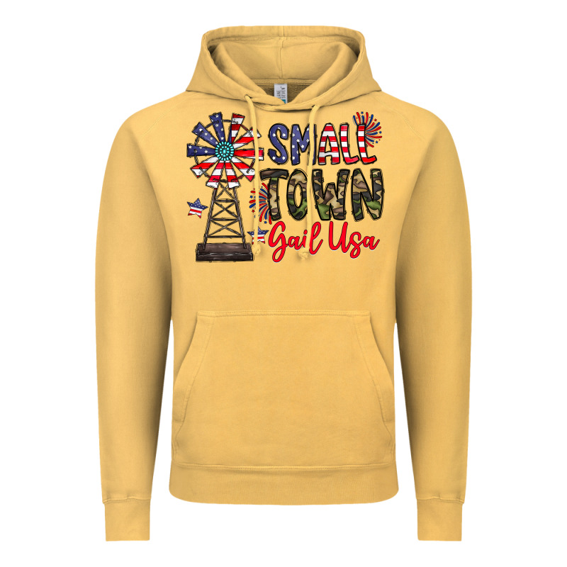 Small Town Gail Usa Vintage Hoodie by CowhideDigitalArt | Teevron